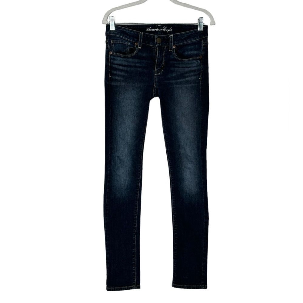 American Eagle Dark Wash Stretch Skinny Jeans | Size 6
